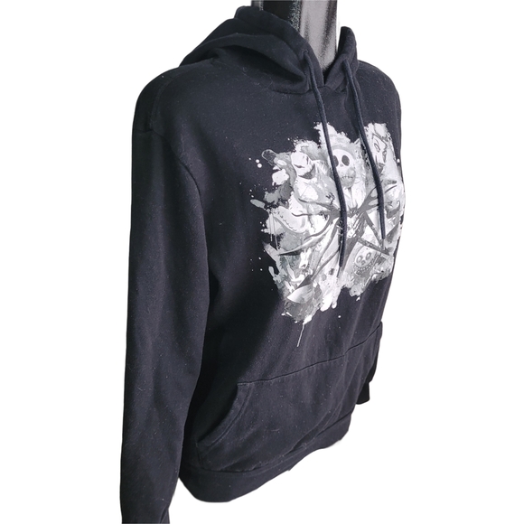The Nightmare Before Christmas Black Pullover Graphic Front Hoodie M - Picture 2 of 7
